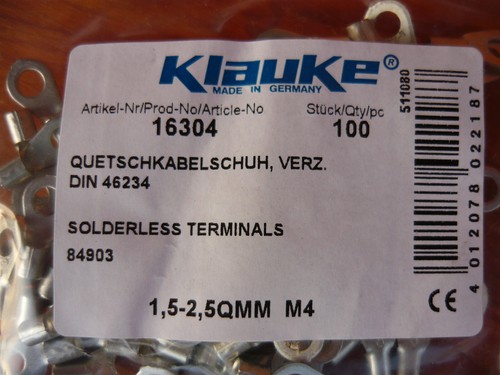 100x klauke 16304 kabelschuh - klauke,