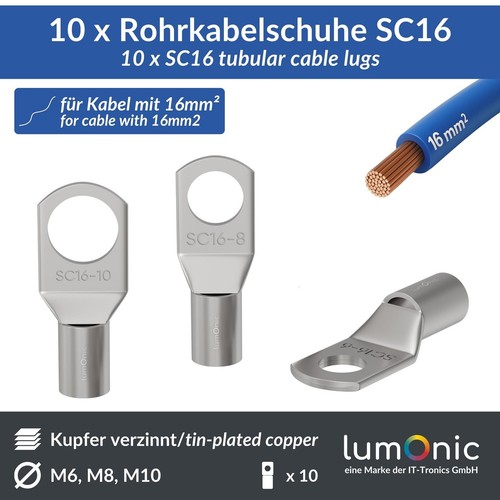 10x rohrkabelschuh blank - 10x,