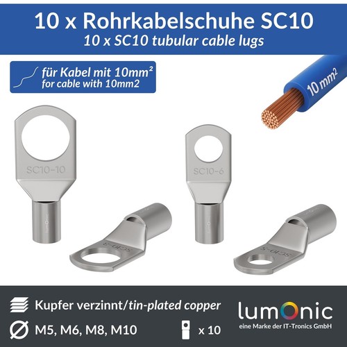 10x rohrkabelschuh blank - rohrkabelschuh,